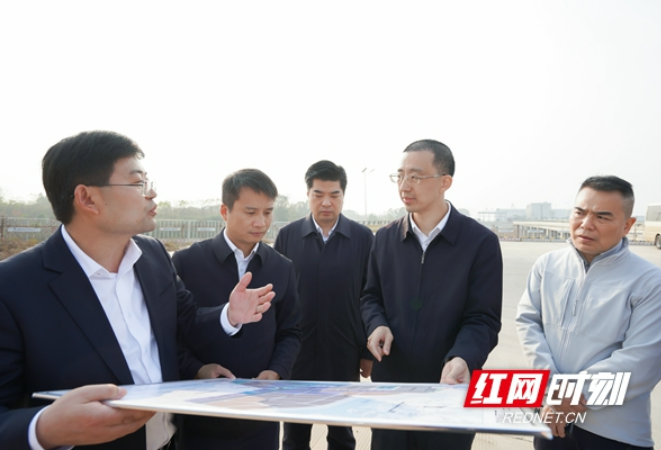 周健在湖南湘江新区湘阴片区调研