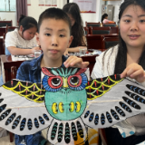 商贸城社区：画纸鸢迎五一  乐赏劳育之美