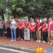 荷叶塘社区开展老旧小区环境清洁志愿服务