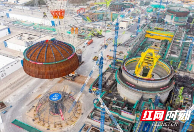 中联重科起重机完成漳州核电3号机组内穹顶吊装
