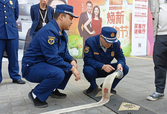 湘潭经开区查处销毁假冒伪劣品  全面净化消防产品市场