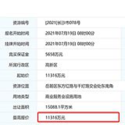 长沙4宗商业用地齐“出嫁” 成交总额11.31亿