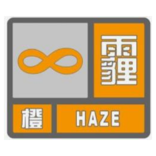 湘潭市气象台1月21日23时50分发布霾橙色预警信号
