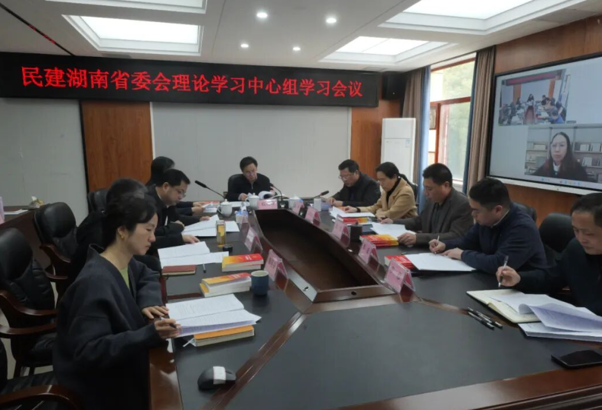 民建湖南省委会召开理论学习中心组学习会议 专题学习中共二十届四中全会精神