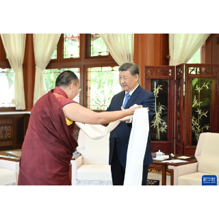 习近平接受班禅额尔德尼·确吉杰布拜见