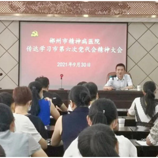 郴州市精神病医院传达学习市第六次党代会精神