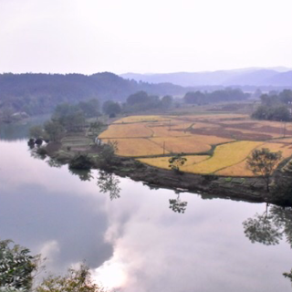 西河玉带串明珠  山水永兴入画来