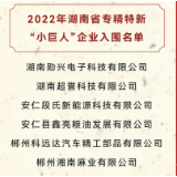 郴州市30家企业入选2022年省专精特新“小巨人”企业名单