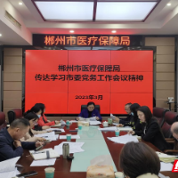 郴州市医疗保障局迅速传达学习市委党务工作会议精神