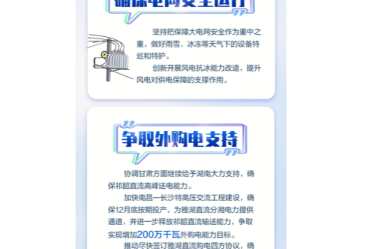 图解丨国网湖南电力早准备 部署“迎峰度冬”保供电