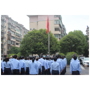 北湖区税务局国庆节后上班第一天举行升旗仪式