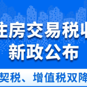 图解 | 住房交易税收新政公布！契税、增值税双降