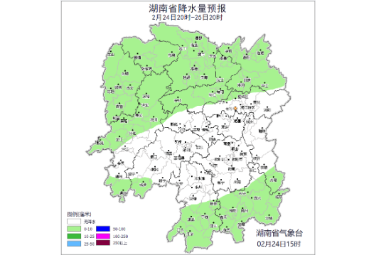 湖南最低温6℃，局地暴雨，并伴有强对流天气