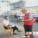 武陵区府坪街道高山街社区开展创建文明城市入户宣传志愿服务活动