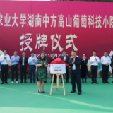 中国农大中方高山葡萄科技小院授牌 系该校在湖南设立的首批科技小院