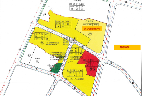 长沙省府片区地块调规，新增3宗宅地，紧邻明德中学