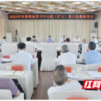 邵阳市委理论学习中心组（扩大）举行2025年第八次集体学习