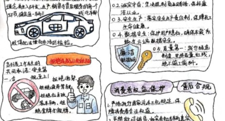 吉利汽车湘潭公司举办合规漫画大赛绘就廉洁新风尚