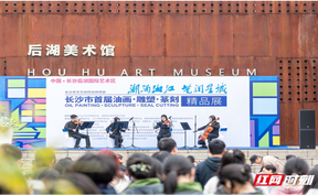 长沙市首届油画雕塑篆刻精品展举办
