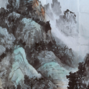 美术名家丨王金石·参展作品：《山水》 《烟雨九嶷山》  