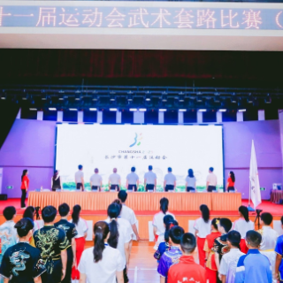 长沙市十一运会武术比赛少年组热血开赛 360余名小将展风采