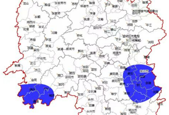 湖南省气象台发布暴雨蓝色预警
