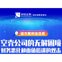 退市案例连连看 | 空壳公司的无解困境——财务恶化和面值低迷的双击