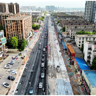 视频丨湘潭下摄司大桥北引线工程完成95%
