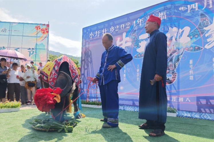 Zhuang and Yao People Celebrate Niuwang Festival in Jianghua