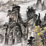 画家童治军独创“奇峰竖向皴法” 为张家界山水找到新画法