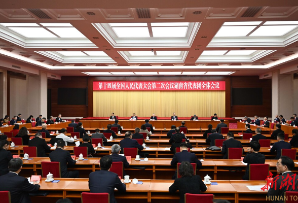 湖南代表团举行第一次全体会议