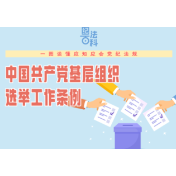 一图读懂 | 应知应会党纪法规 《中国共产党基层组织选举工作条例》