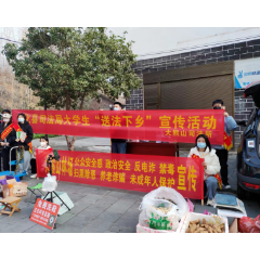 新化县大熊山司法所开展大学生寒假“送法下乡”活动