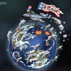 【国际漫评】有了大旗 想打就打！