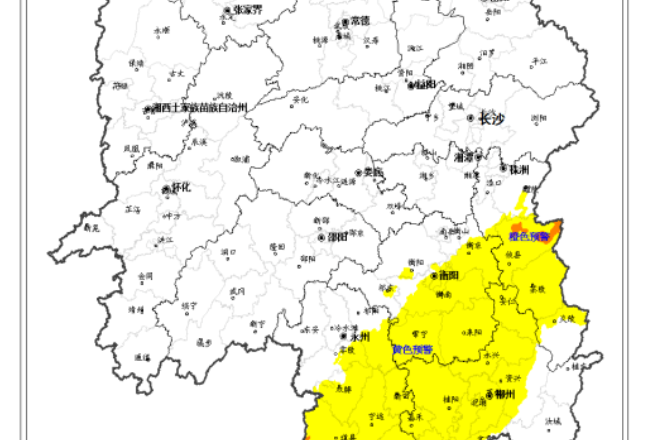 橙色预警！湘东、湘南局地区域发生突发性地质灾害风险高