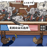 国际漫评丨众议长选举？“象”个笑话！