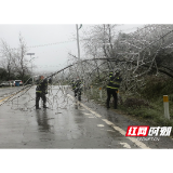 资兴市兴宁镇：党员干部齐上阵 除冰化雪护平安