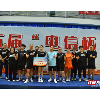 怀化市第五届“电信杯”羽毛球赛落幕