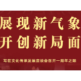 展现新气象 开创新局面——写在文化传承发展座谈会召开一周年之际