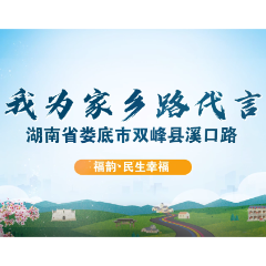 我为湖南省娄底市双峰县溪口路代言|伍鹤群:修路修的是交通,连的是民心,暖的是民意