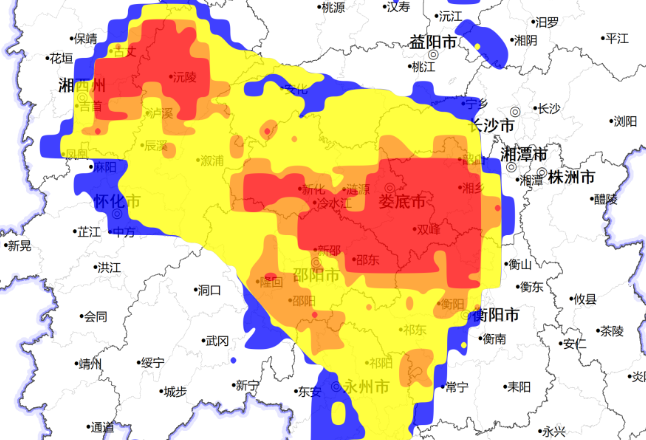 请注意！长沙、湘潭、衡阳、邵阳等12市州有发生山洪灾害的风险