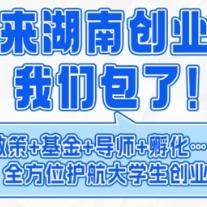 @大学生 来湖南创业，我们包了！