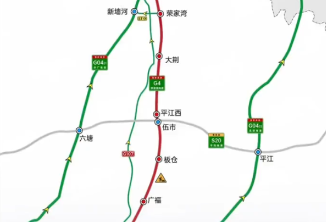全长124公里、为期4天，京港澳高速长沙往岳阳北上方向施工
