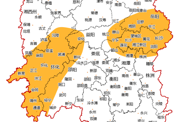 暴雨橙色预警！长沙、怀化、岳阳等地局地大暴雨（附防御指南）