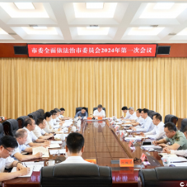 郴州市委全面依法治市委员会2024年第一次会议召开