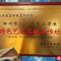 永兴县马田镇复和学校扎染工作坊亮相市级艺术展