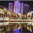 水幕光影点亮北湖“夜经济”