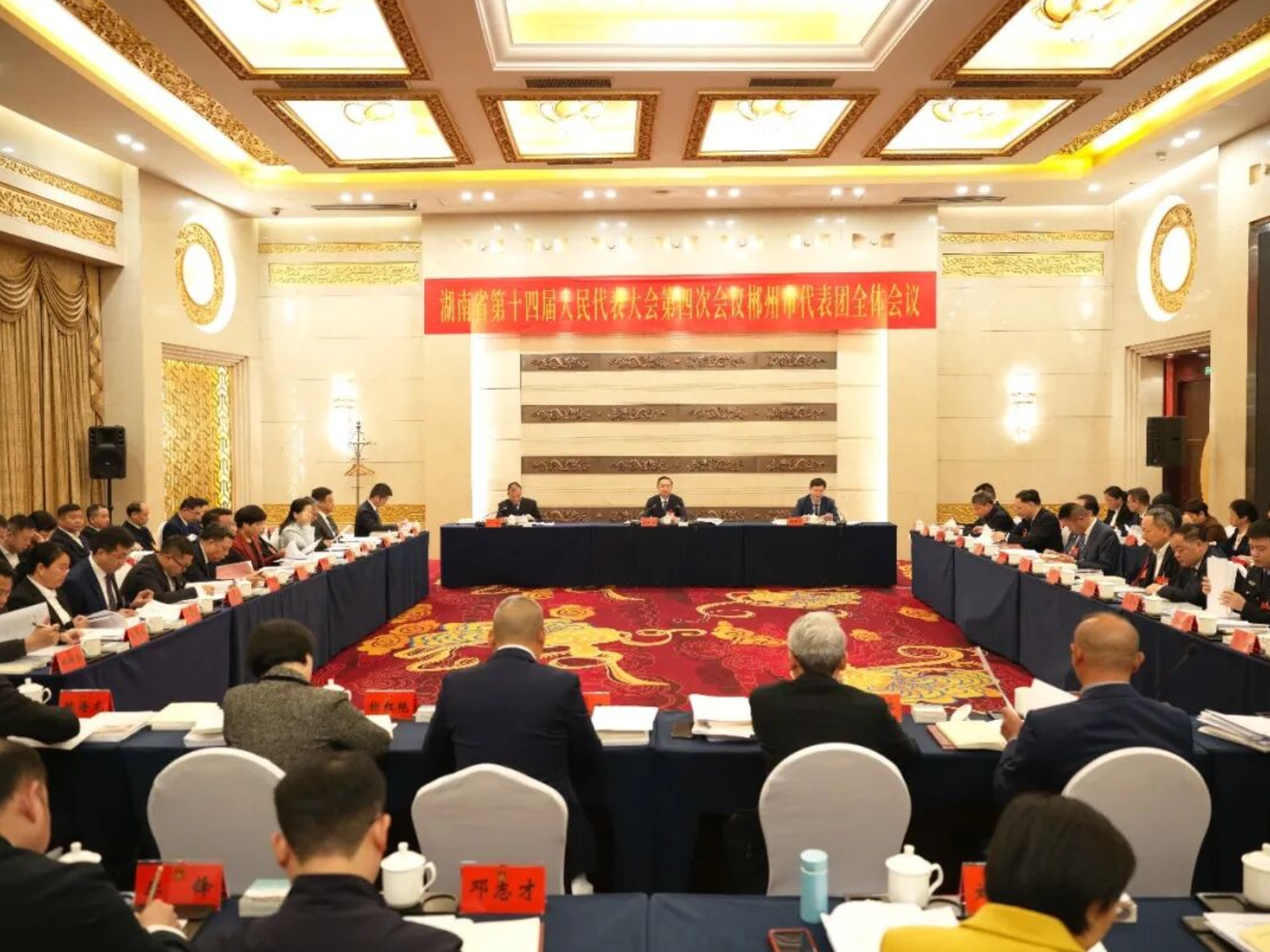 直通省两会：郴州代表团举行第一次全体会议 推选吴巨培为团长 阚保勇江波为副团长