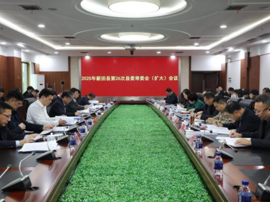 2025年新田县第26次县委常委会（扩大）会议召开