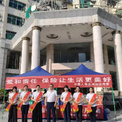 中国人寿永州分公司、湖南财信育才保险代理有限公司永州市分公司冷水滩办公室联合开展“7.8全国保险公众日宣传”活动